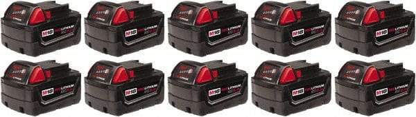 Milwaukee Tool - 18 Volt Lithium-Ion Power Tool Battery - 5 Ahr Capacity, 1 hr Charge Time, Series M18 XC RED - Americas Tooling