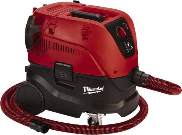 Milwaukee Tool - 8 Gal Plastic Tank, Electric Powered Wet/Dry Vacuum - 1.96 Peak hp, 120 Volt, 21 Amps, 13' Hose Fitting - Americas Tooling