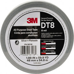 3M - 54.8m x 2" x 11 mil Black Polyethylene Film Duct Tape - Americas Tooling