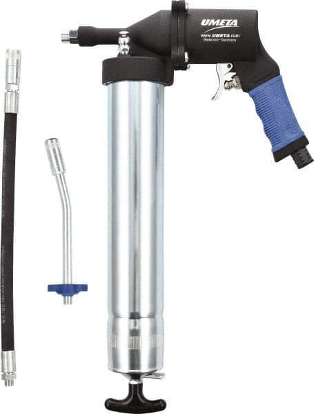 Umeta - Flexible & Rigid Air-Operated Grease Gun - 16 oz Capacity, 1/8 Thread Outlet, Cartridge & Suction Fill - Americas Tooling