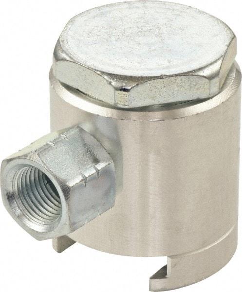 Umeta - 1-1/2" Long, 1/8 Thread, Aluminum Grease Gun Button-Head Coupler - NPT (F) Thread - Americas Tooling