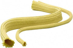 Atlantex - 1-1/2" ID Yellow Braided Cut-Resistant Sleeve for Hoses - 50' Long, -320 to 320°F - Americas Tooling