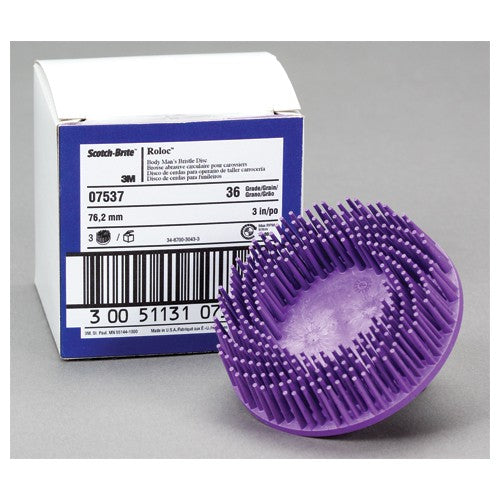 Scotch-Brite Roloc Body Man's Bristle Disc 07536 RD-ZB 36 2″ - Americas Tooling