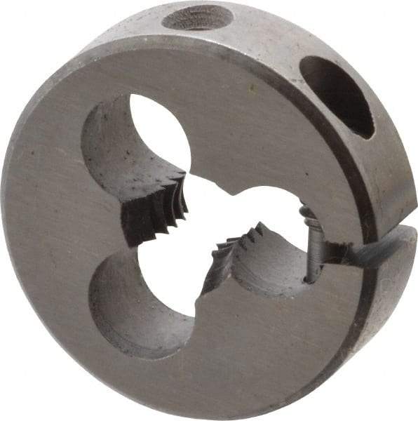 Cle-Line - #12-24 UNC Thread, 13/16" Outside Diam High Speed Steel Round Die - 1/4" Thick, Right Hand Thread, Adjustable - Exact Industrial Supply