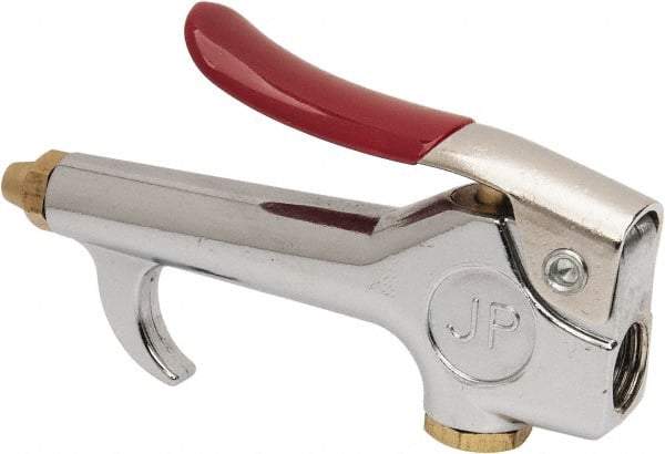 Value Collection - 90 Max psi Brass Thumb Lever Blow Gun - 1/4 NPT, 7/16" Tube Length, Chrome Plated Zinc - Americas Tooling