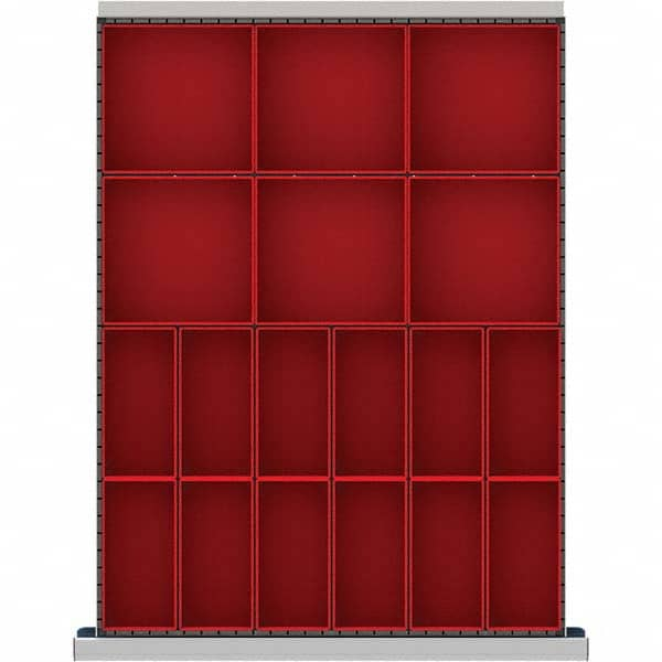 LISTA - 18-Compartment Drawer Divider Layout for 3.15" High Drawers - Americas Tooling