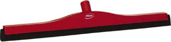 Vikan - 24" Foam Rubber Blade Bench Squeegee - Double Edge, Red, Plastic Holder - Americas Tooling