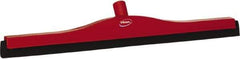 Vikan - 24" Foam Rubber Blade Bench Squeegee - Double Edge, Red, Plastic Holder - Americas Tooling