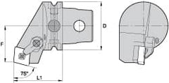 Kennametal - Left Hand Cut, Size KM63, CN.. Insert Compatiblity, External Modular Turning & Profiling Cutting Unit Head - 38mm Ctr to Cutting Edge, 60mm Head Length, Through Coolant, Series Kenloc - Americas Tooling