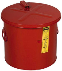 Justrite - 8 Gallon Capacity, Coated Steel, Red Dip Tank - 14-1/4 Inch High x 15-5/8 Inch Diameter, Includes Fusible Link - Americas Tooling