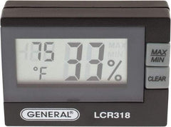 General - 14 to 140°F, 10 to 99% Humidity Range, Thermo-Hygrometer - 5% Relative Humidity Accuracy, 0.1% RH, 0.1° Temp Resolution - Americas Tooling