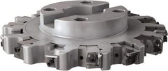 Seco - Shell Mount Connection, 1.26" Cutting Width, 2.402" Depth of Cut, 10" Cutter Diam, 2-1/2" Hole Diam, 7 Tooth Indexable Slotting Cutter - R335.25 Toolholder, XNHQ, LNHQ Insert, Right Hand Cutting Direction - Americas Tooling