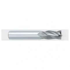 3/8 Dia. x 2-1/2 Overall Length 4-Flute Square End Solid Carbide SE End Mill-Round Shank-Center Cutting-Uncoated - Americas Tooling