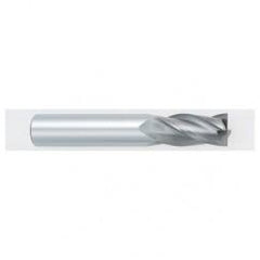 3/8 Dia. x 2-1/2 Overall Length 4-Flute Square End Solid Carbide SE End Mill-Round Shank-Center Cutting-Uncoated - Americas Tooling