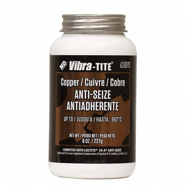 Vibra-Tite - 8 oz Jar, Copper Anti-Seize Lubricant, with Brush Cap - Americas Tooling