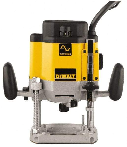 DeWALT - 8,000 to 22,000 RPM, 3 HP, 15 Amp, Plunge Base Electric Router - 1/4 and 1/2 Inch Collet - Americas Tooling