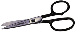 Heritage Cutlery - 2-1/2" LOC, 6" OAL Chrome Plated Standard Shears - Right Hand, Metal Straight Handle, For General Purpose Use - Americas Tooling