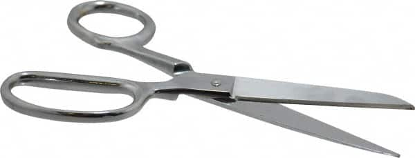 Heritage Cutlery - 2-1/2" LOC, 6" OAL Chrome Plated Standard Shears - Right Hand, Metal Straight Handle, For General Purpose Use - Americas Tooling