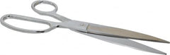 Heritage Cutlery - 5" LOC, 10" OAL Chrome Plated Standard Shears - Right Hand, Metal Straight Handle, For General Purpose Use - Americas Tooling