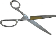 Heritage Cutlery - 4-1/4" LOC, 9" OAL Chrome Plated Standard Shears - Right Hand, Metal Straight Handle, For General Purpose Use - Americas Tooling