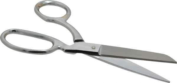 Heritage Cutlery - 3" LOC, 7" OAL Chrome Plated Standard Shears - Right Hand, Metal Bent Handle, For General Purpose Use - Americas Tooling