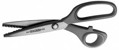 Heritage Cutlery - 2-7/8" LOC, 8-1/4" OAL Stainless Steel Standard Shears - Right Hand, Metal Bent Handle, For Pinking - Americas Tooling