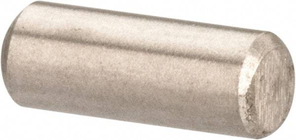 Value Collection - 3/32" Diam x 1/4" Pin Length 316 Stainless Steel Standard Dowel Pin - Bright Finish, 2 Beveled End - Americas Tooling