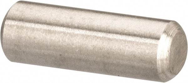 Value Collection - 1/8" Diam x 3/8" Pin Length 316 Stainless Steel Standard Dowel Pin - Bright Finish, 2 Beveled End - Americas Tooling