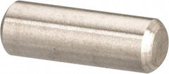 Value Collection - 1/8" Diam x 3/8" Pin Length 316 Stainless Steel Standard Dowel Pin - Bright Finish, 2 Beveled End - Americas Tooling