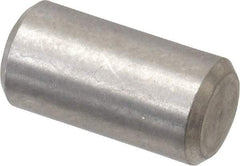 Value Collection - 1/4" Diam x 1/2" Pin Length 316 Stainless Steel Standard Dowel Pin - Bright Finish, 2 Beveled End - Americas Tooling