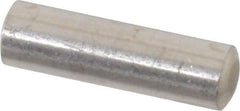 Value Collection - 6mm Diam x 20mm Pin Length 316 Stainless Steel Standard Dowel Pin - Bright Finish, 1 Rounded End - Americas Tooling