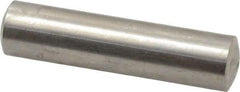 Value Collection - 8mm Diam x 32mm Pin Length 316 Stainless Steel Standard Dowel Pin - Bright Finish, 1 Rounded End - Americas Tooling