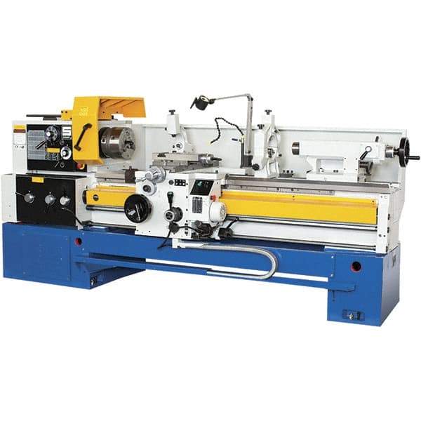 Summit - 18-1/4" Swing, 80" Between Centers, 120 Volt, Triple Phase Toolroom Lathe - 5MT Taper, 10 hp, 32 to 1,500 RPM, 3-1/8" Bore Diam, 44" Deep x 63" High x 134" Long - Americas Tooling