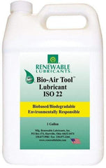 Renewable Lubricants - 1 Gal Bottle, ISO 22, Air Tool Oil - -40°F to 420°, 22.4 Viscosity (cSt) at 40°C, 4.9 Viscosity (cSt) at 100°C, Series Bio-Air - Americas Tooling