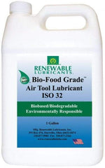 Renewable Lubricants - 1 Gal Bottle, ISO 32, Air Tool Oil - -20°F to 230°, 29.33 Viscosity (cSt) at 40°C, 7.34 Viscosity (cSt) at 100°C, Series Bio-Food Grade - Americas Tooling