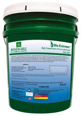 Renewable Lubricants - 5 Gal Pail Synthetic/Graphite Lubricant - White, -28°F to 2,000°F, Food Grade - Americas Tooling