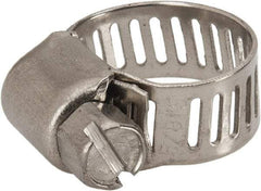 Value Collection - SAE Size 4, 1/4 to 5/8" Diam, Stainless Steel Worm Drive Clamp - 5/16" Wide, Material Grade 201 - Americas Tooling