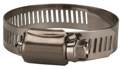 Value Collection - SAE Size 28, 1-1/4 to 2-1/4" Diam, Stainless Steel Worm Drive Clamp - 1/2" Wide, Material Grade 201 - Americas Tooling