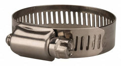 Value Collection - SAE Size 24, 1 to 2" Diam, Stainless Steel Worm Drive Clamp - 1/2" Wide, Material Grade 201 - Americas Tooling