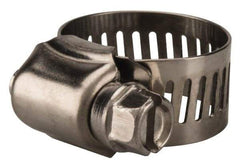 Value Collection - SAE Size 6, 3/8 to 7/8" Diam, Stainless Steel Worm Drive Clamp - 1/2" Wide, Material Grade 201 - Americas Tooling