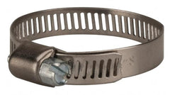 Value Collection - SAE Size 20, 3/4 to 1-3/4" Diam, Stainless Steel/Carbon Steel Worm Drive Clamp - 5/16" Wide, Material Grade 301 - Americas Tooling