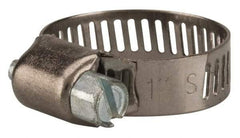 Value Collection - SAE Size 8, 3/8 to 1" Diam, Stainless Steel/Carbon Steel Worm Drive Clamp - 5/16" Wide, Material Grade 301 - Americas Tooling