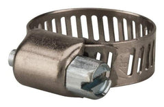 Value Collection - SAE Size 6, 5/16 to 7/8" Diam, Stainless Steel/Carbon Steel Worm Drive Clamp - 5/16" Wide, Material Grade 301 - Americas Tooling