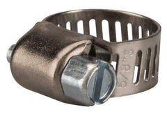 Value Collection - SAE Size 4, 1/4 to 5/8" Diam, Stainless Steel/Carbon Steel Worm Drive Clamp - 5/16" Wide, Material Grade 301 - Americas Tooling