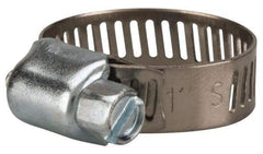 Value Collection - SAE Size 8, 3/8 to 1" Diam, Stainless Steel/Carbon Steel Worm Drive Clamp - 5/16" Wide, Material Grade 201 - Americas Tooling