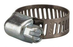 Value Collection - SAE Size 6, 5/16 to 7/8" Diam, Stainless Steel/Carbon Steel Worm Drive Clamp - 5/16" Wide, Material Grade 201 - Americas Tooling