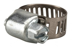 Value Collection - SAE Size 4, 1/4 to 5/8" Diam, Stainless Steel/Carbon Steel Worm Drive Clamp - 5/16" Wide, Material Grade 201 - Americas Tooling