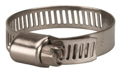 Value Collection - SAE Size 16, 1/2 to 1-1/2" Diam, Stainless Steel Worm Drive Clamp - 5/16" Wide, Material Grade 201 - Americas Tooling