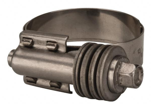 Value Collection - 13/16 to 1-3/4" Hose, 9/16" Wide x 0.6" Thick, Constant Torque Clamp - 13/16 to 1-3/4" Diam, Grade 301 & 410 Stainless Steel Screw - Americas Tooling