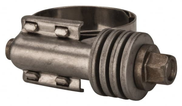 Value Collection - 11/16 to 1-1/4" Hose, 9/16" Wide x 0.6" Thick, Constant Torque Clamp - 11/16 to 1-1/4" Diam, Grade 301 & 410 Stainless Steel Screw - Americas Tooling